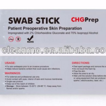 Chloraprep Swab Stick FS707 com Ponta de Espuma Retangular Grande